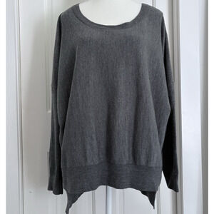 EILEEN FISHER | Med Gray 100% Merino Wool Sweater Oversized Minimalist Lagenlook